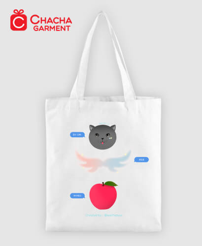 ถุงผ้าดิบสกรีนทรงกล่อง