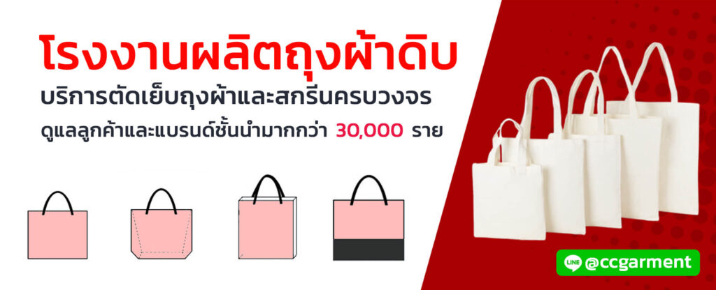 ถุงผ้าดิบสกรีนราคาถูก